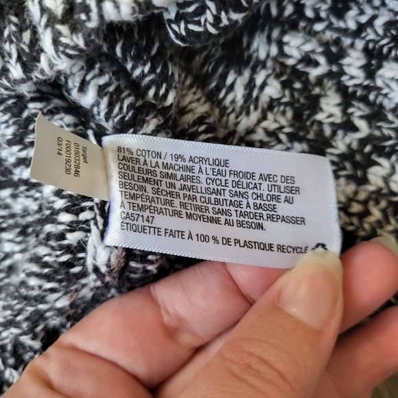 Merona Cardigan Black & White {Small} - Picture 9 of 12